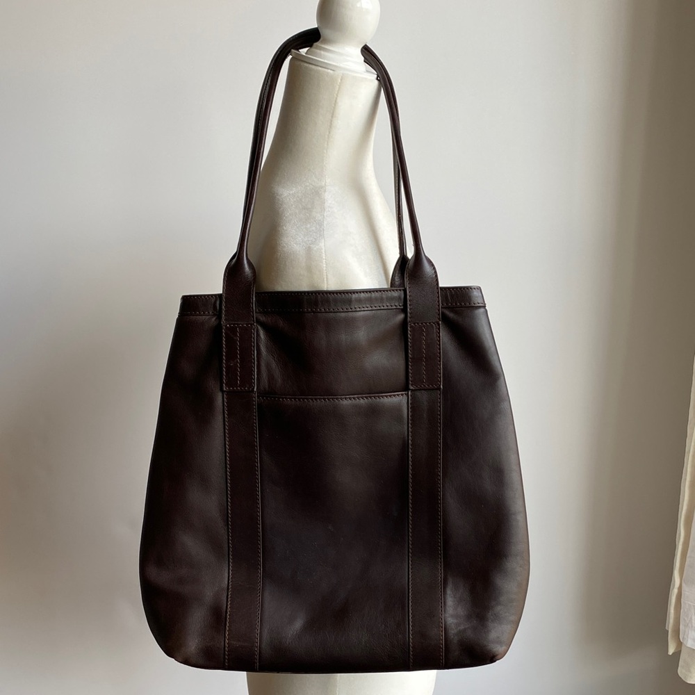 Cole Haan Made in Italy Leather Tote Bag Purse Shoulder Bag Brown